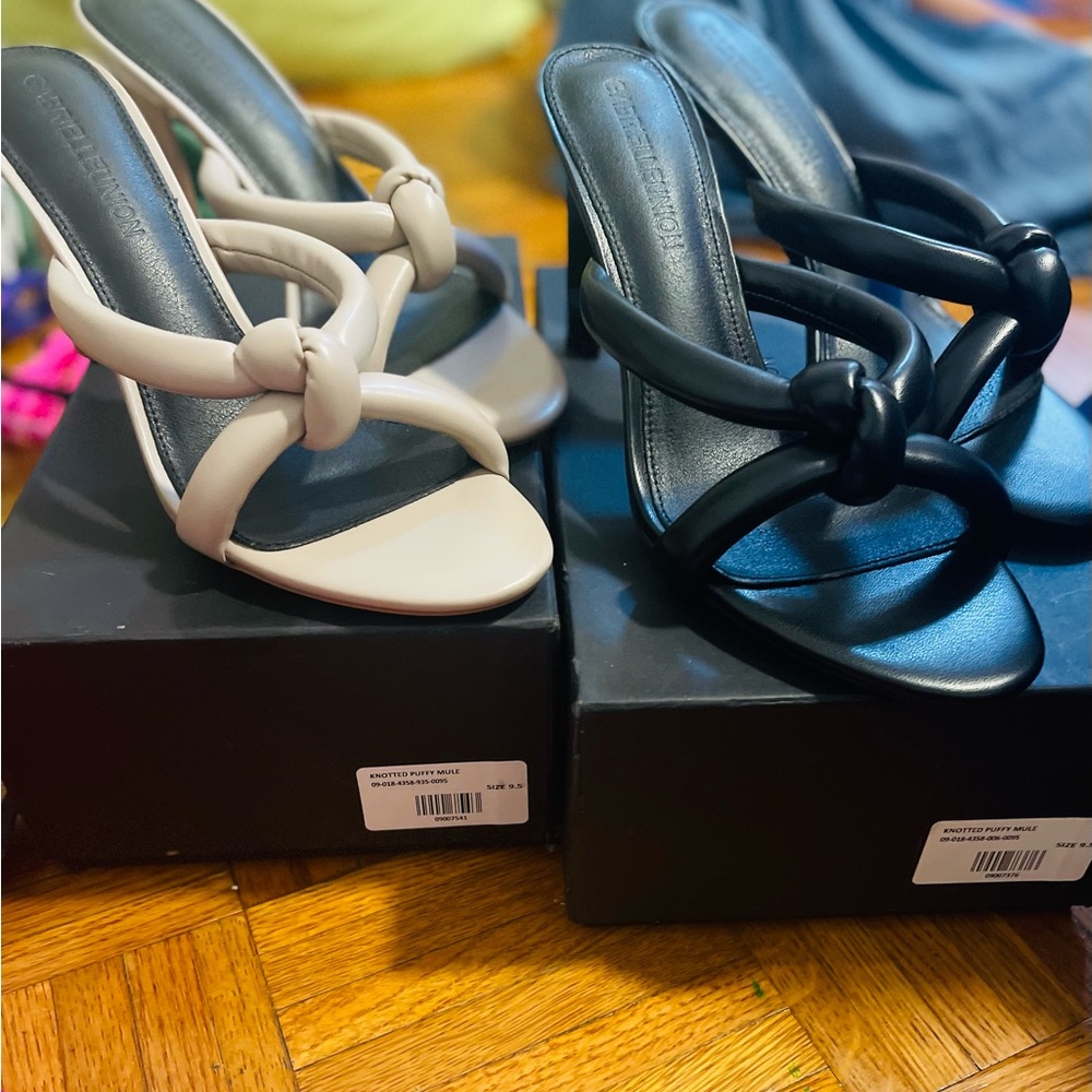 Elegant Women's Black and Cream Sandals